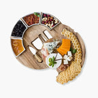 Acacia Cheese Board Set Ceramic Serving Tray Charcuterie Platter