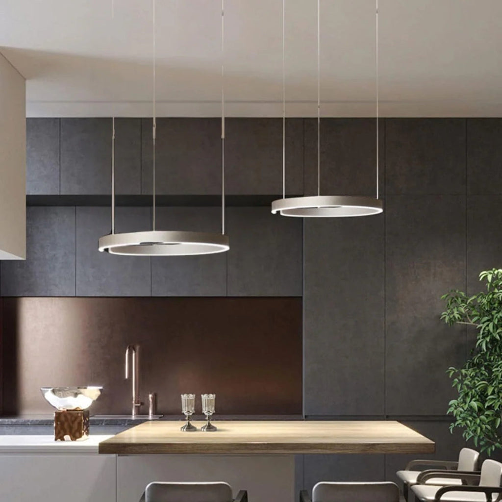 Circular LED Metal Pendant Light