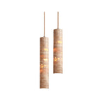 Natural Stone Cylinder Pendant Light