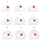 Wood Elephant Family | Customizable, personal and original