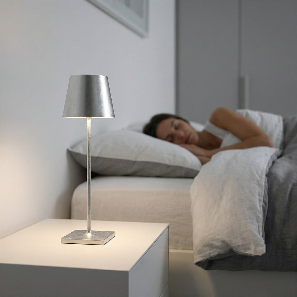 LED Table Lamp Aluminum Rechargeable Cordless Design | 12-Hour Battery Life | Dimmable Modern Portable Lighting Solution