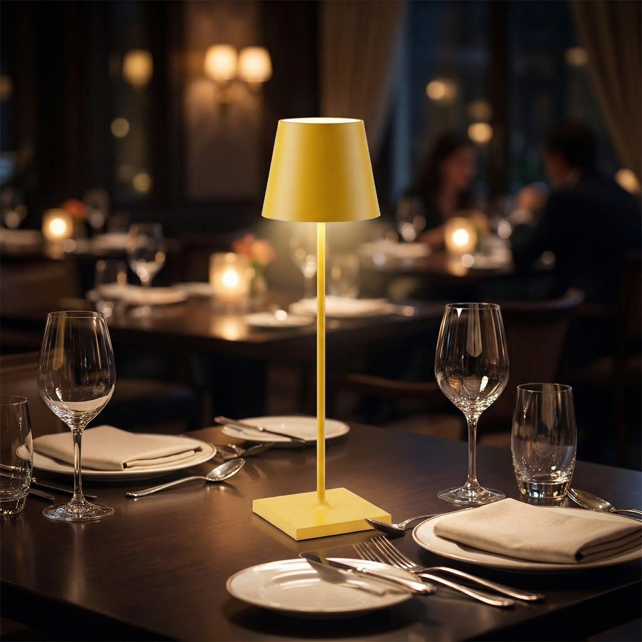 LED Table Lamp Aluminum Rechargeable Cordless Design | 12-Hour Battery Life | Dimmable Modern Portable Lighting Solution