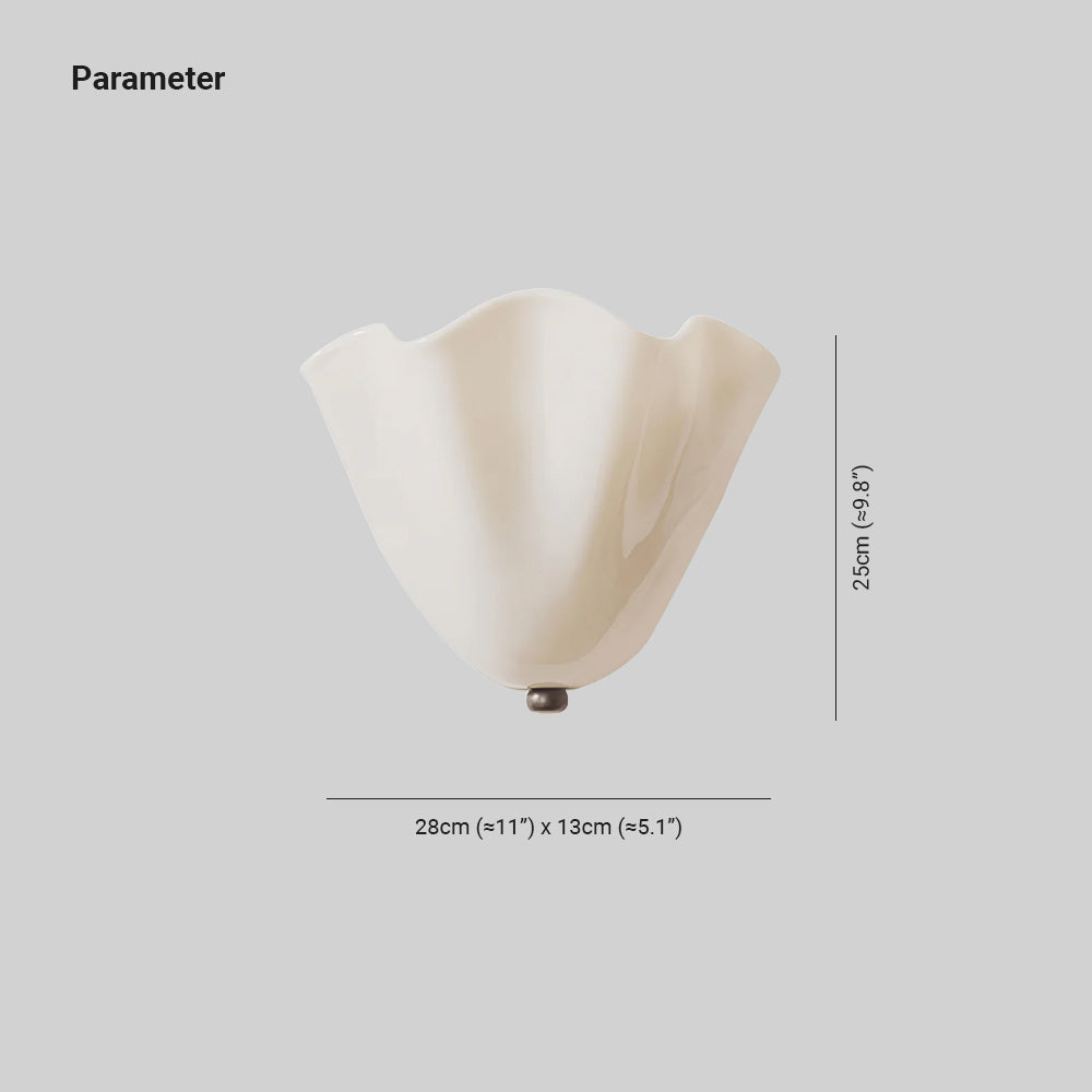 Wall Lamp Metal and Glass | Sculptural Petal Design | Soft Ambient Indoor Lighting for Modern Living Rooms and Bedrooms