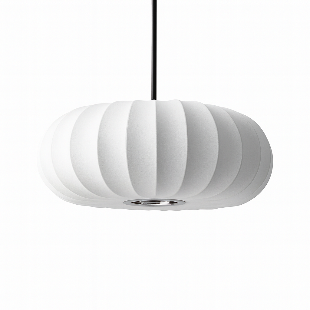 Layered Silk Pendant Lamp – Organic Sculptural Design For High Ceilings