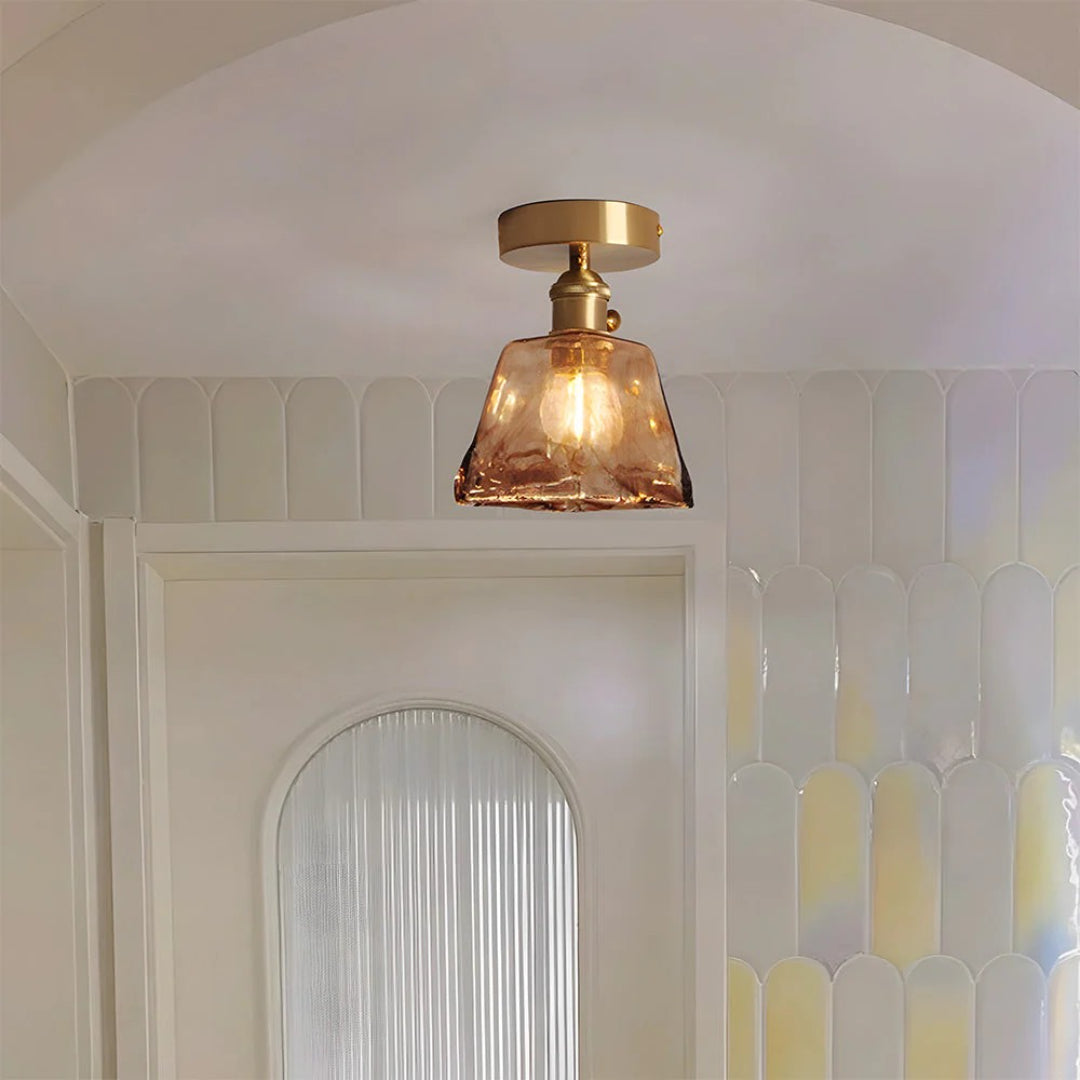 Textured Glass Ceiling Light