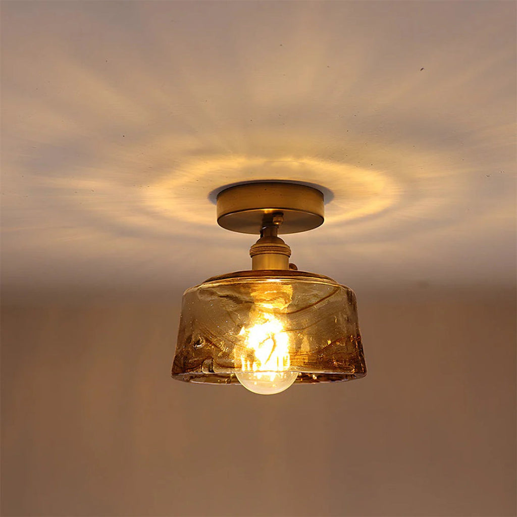 Textured Glass Ceiling Light