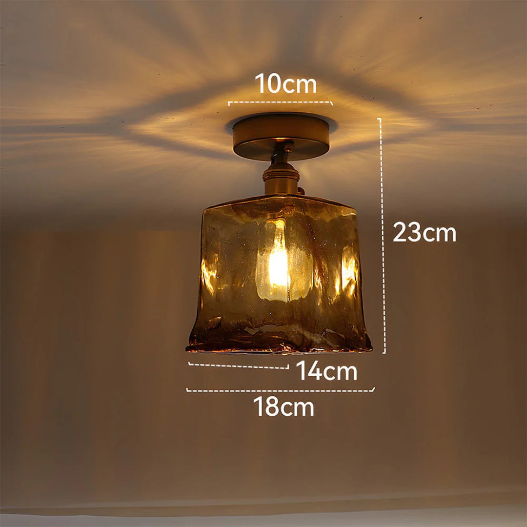 Textured Glass Ceiling Light