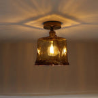Textured Glass Ceiling Light
