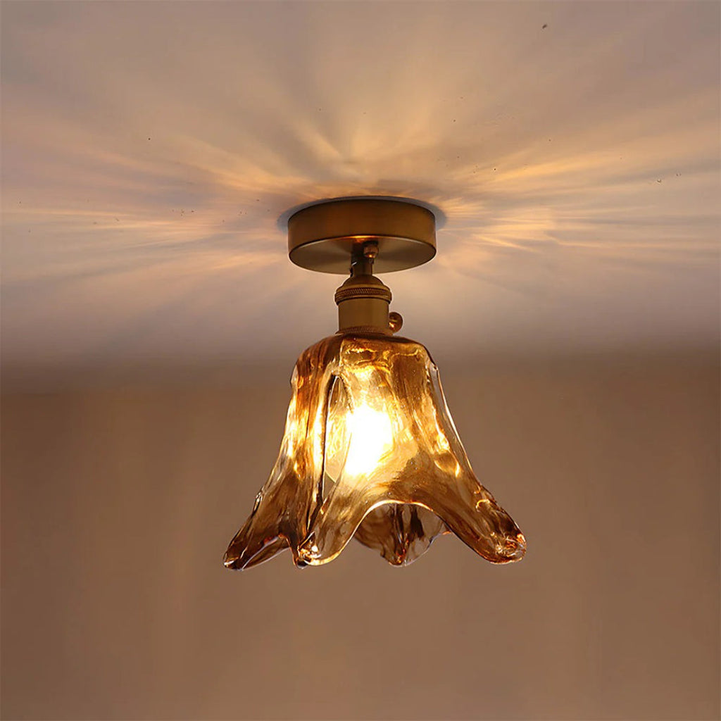 Textured Glass Ceiling Light