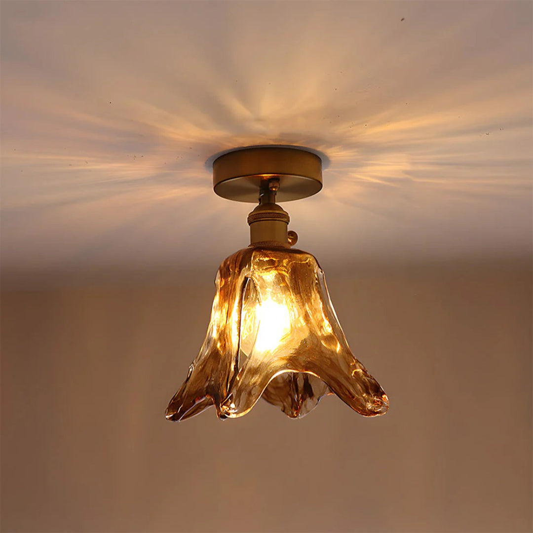 Textured Glass Ceiling Light
