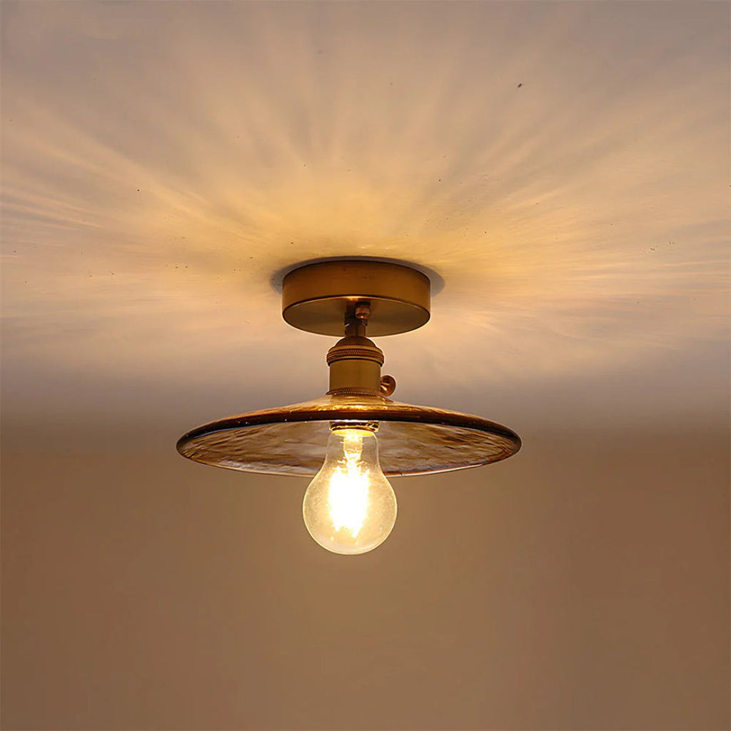 Textured Glass Ceiling Light