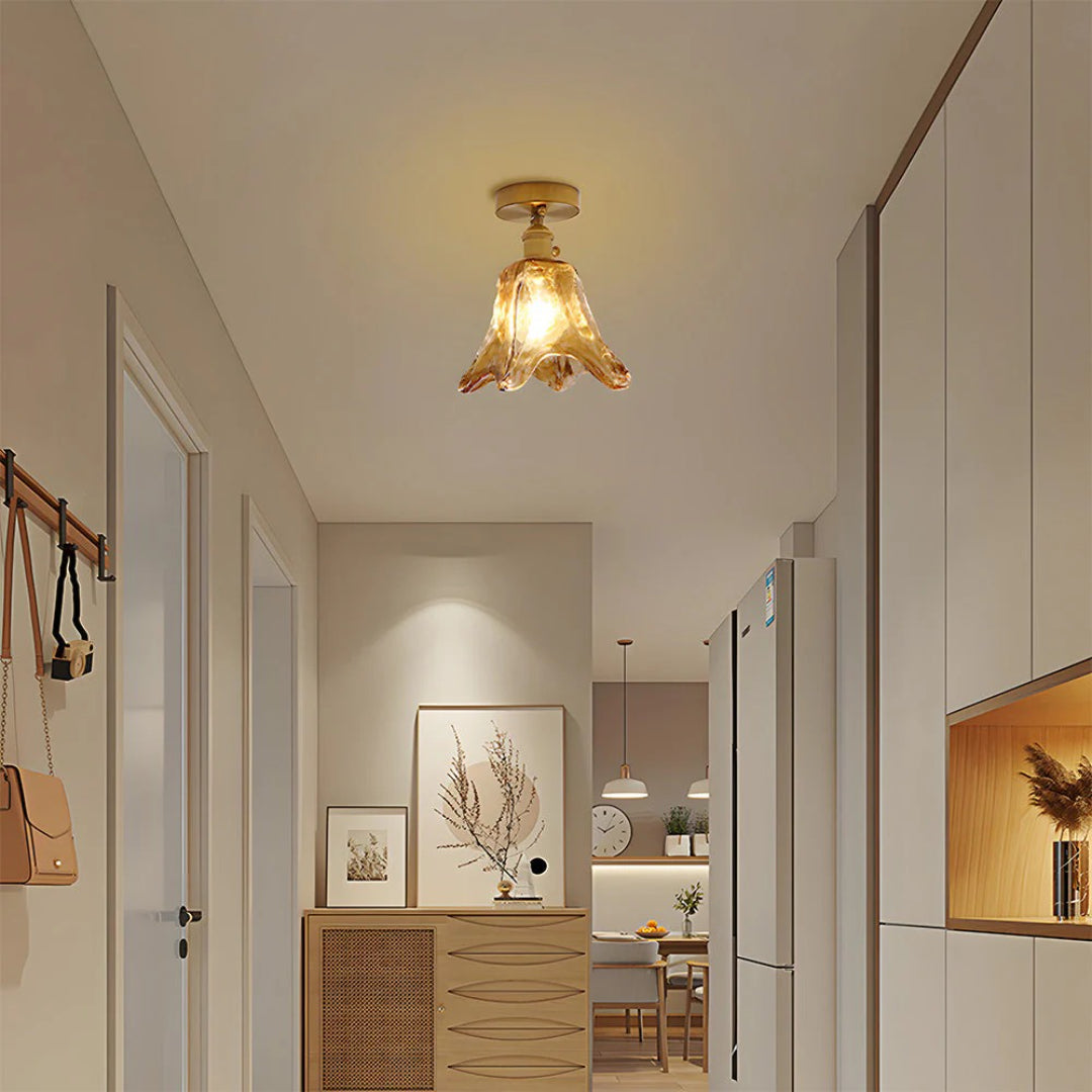 Textured Glass Ceiling Light