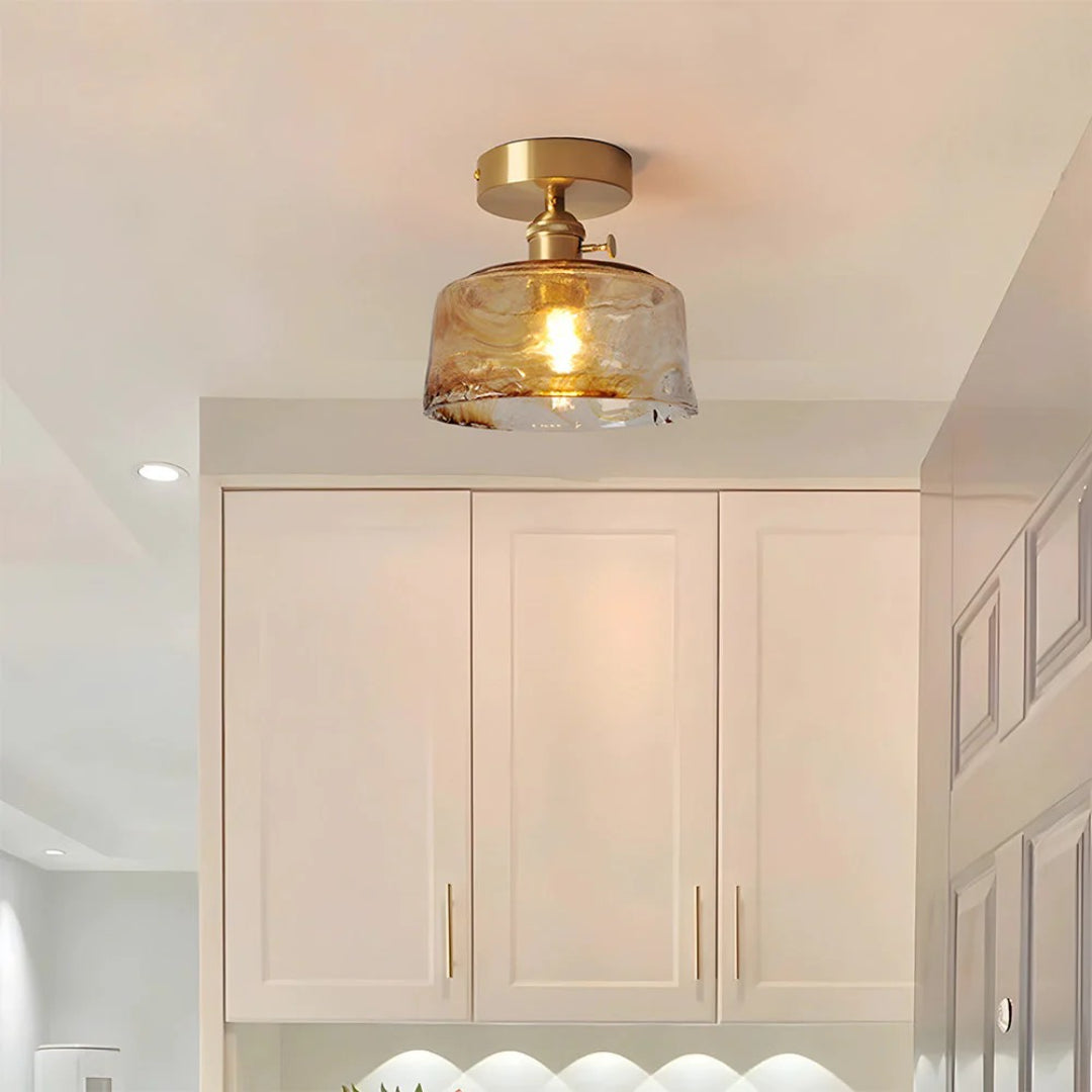 Textured Glass Ceiling Light