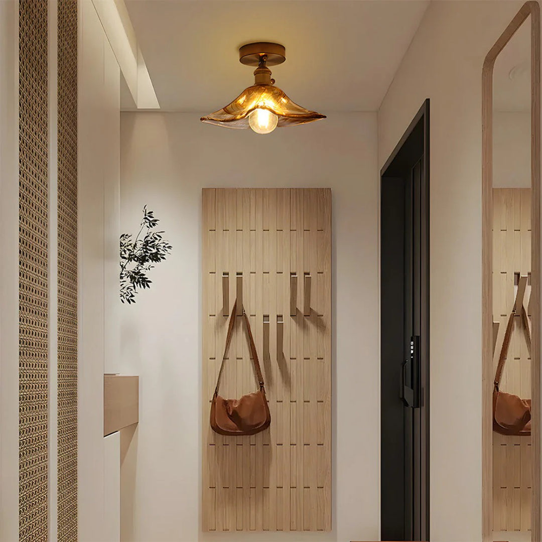 Textured Glass Ceiling Light