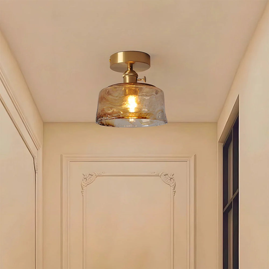 Textured Glass Ceiling Light