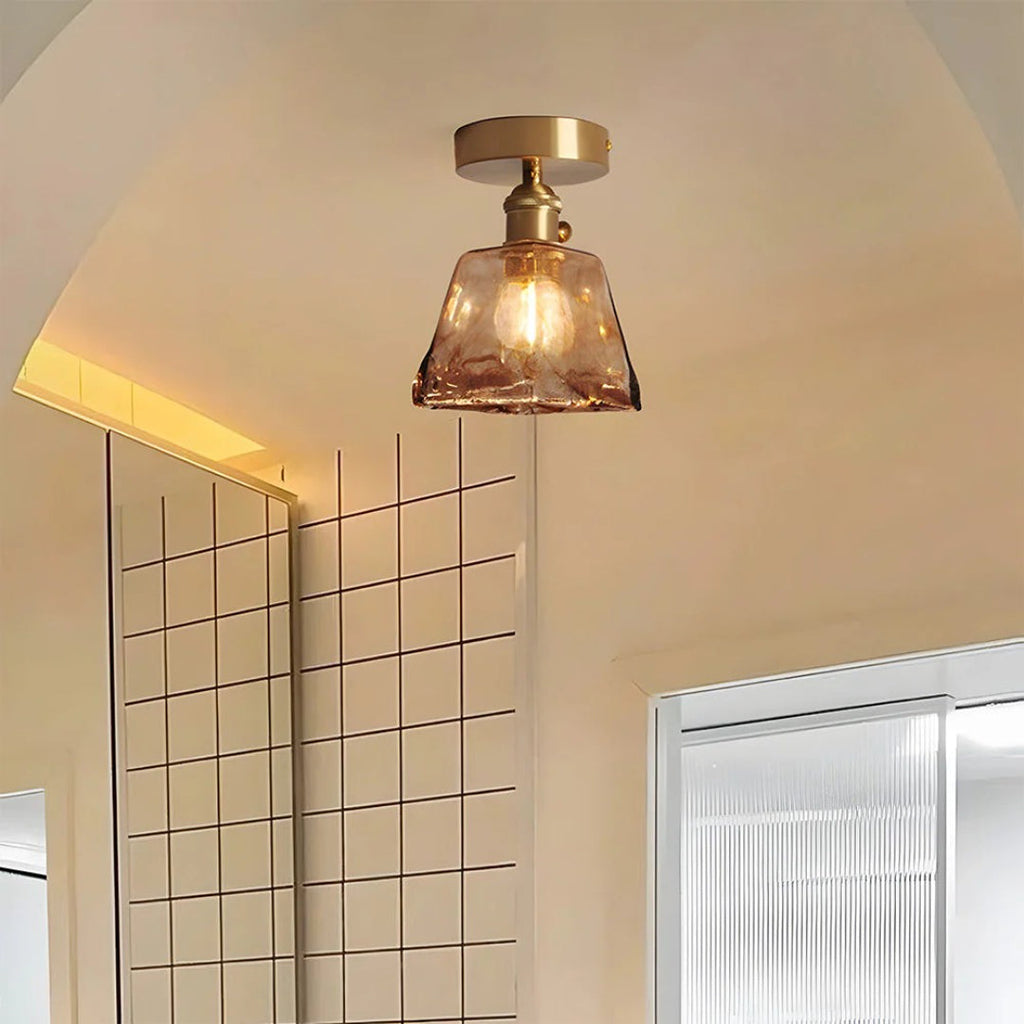 Textured Glass Ceiling Light