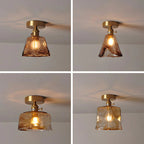 Textured Glass Ceiling Light