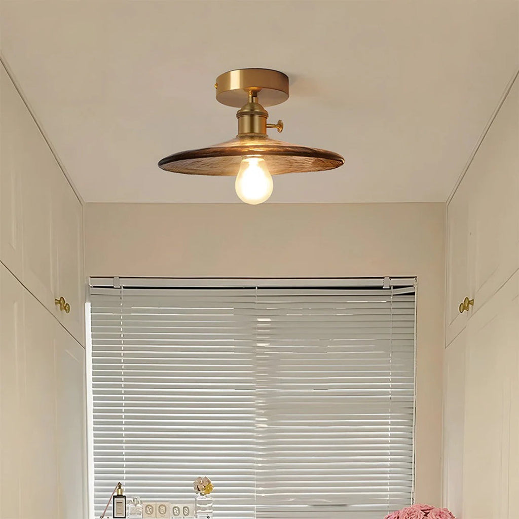 Textured Glass Ceiling Light