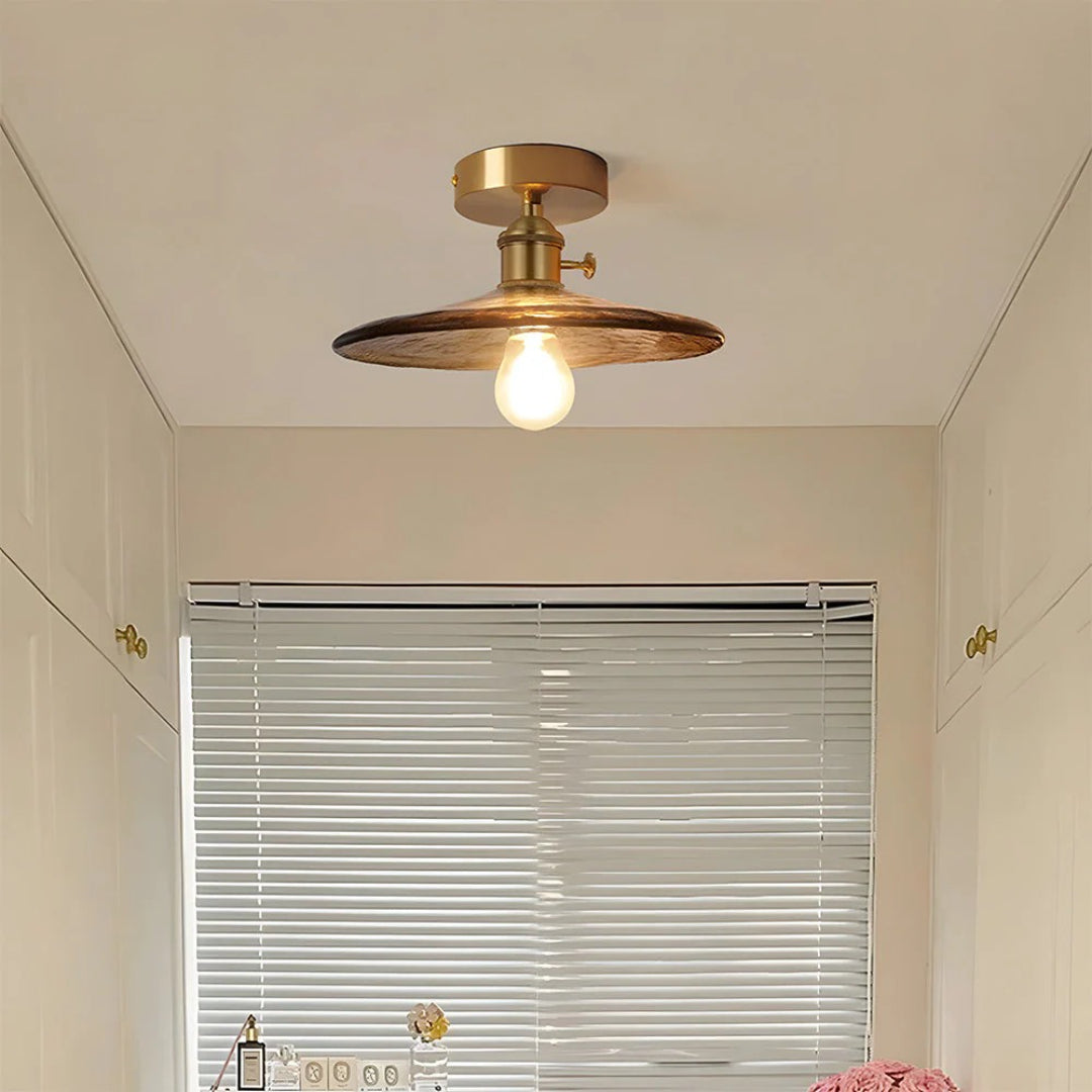 Textured Glass Ceiling Light