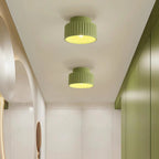 Minimalist Ribbed Ceramic Ceiling Light