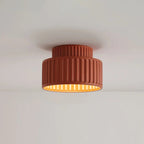 Minimalist Ribbed Ceramic Ceiling Light