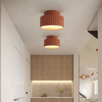 Minimalist Ribbed Ceramic Ceiling Light