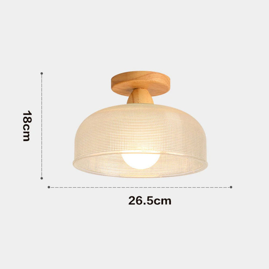 Minimalist Ribbed Glass Ceiling Light