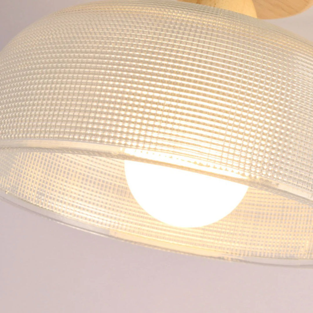 Minimalist Ribbed Glass Ceiling Light