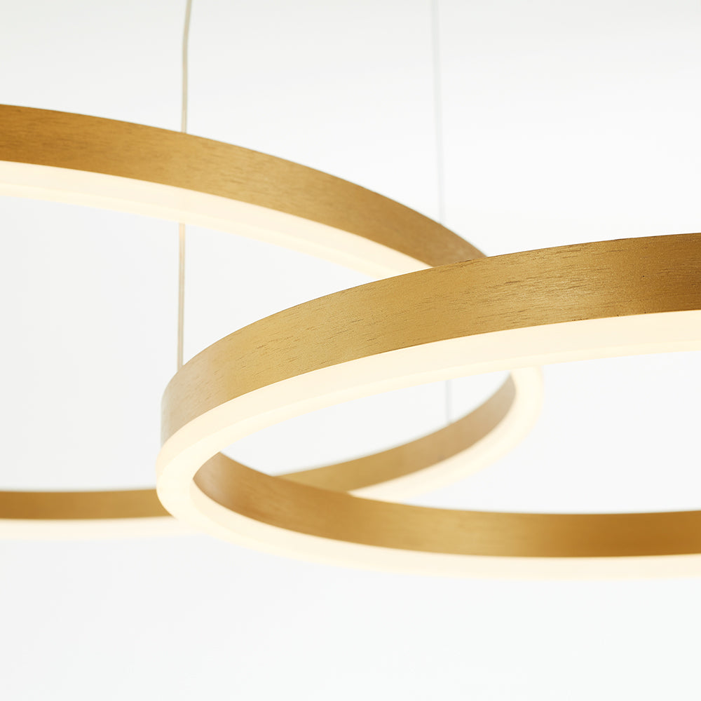 Remi Suspension Anneau Moderne Métal Noir/Doré/Café Salon - Neutralighting