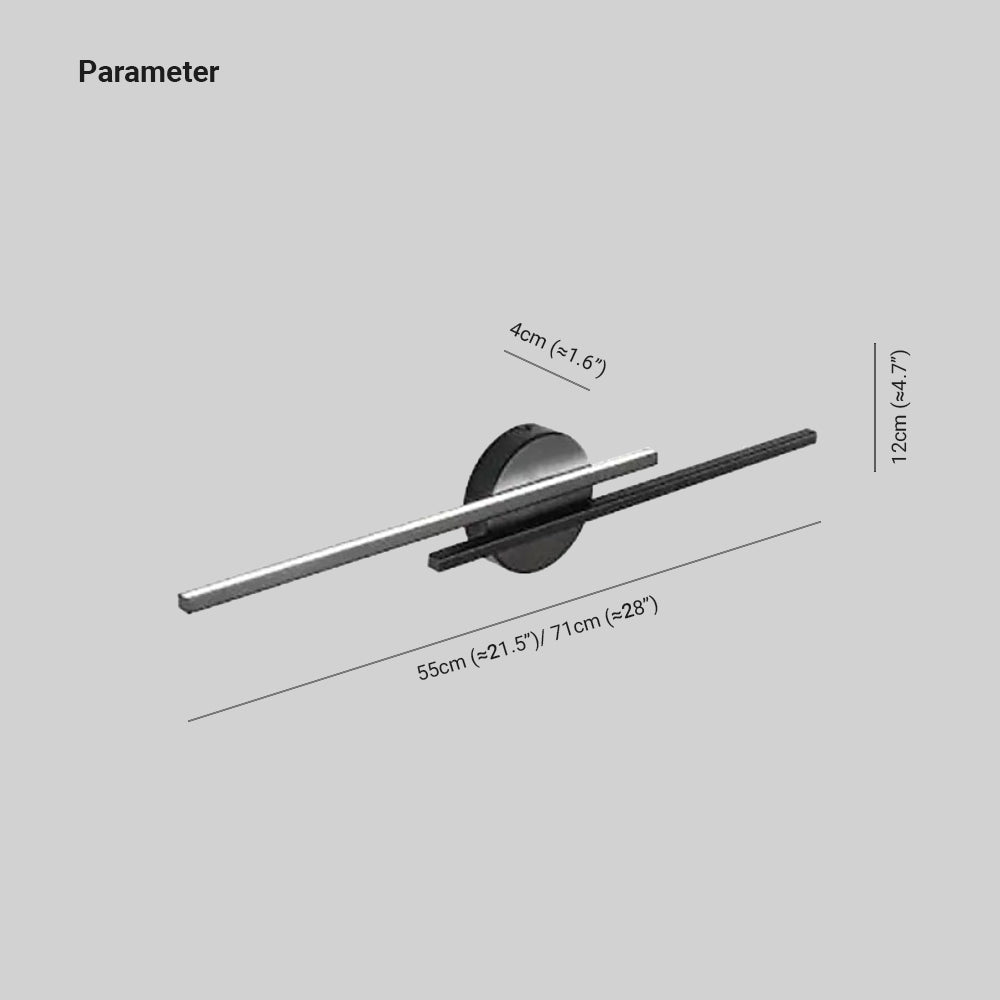 LED Wall Light Metal Twin Linear Design | Modern Minimalist Indoor Lighting | Energy-Efficient Hardwired Sconce for Living Room