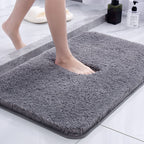 Bathroom Rug Polyester Fibre | Rectangle Shape | Fluffy Quick Dry Texture for Tile Floors and Machine Washable Design