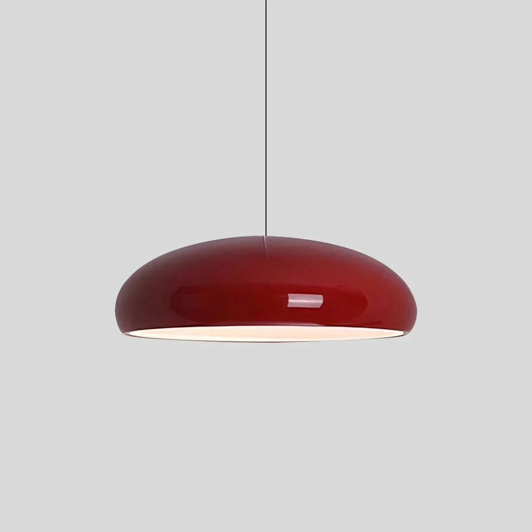Contemporary Dome-Shaped Metal Pendant Light