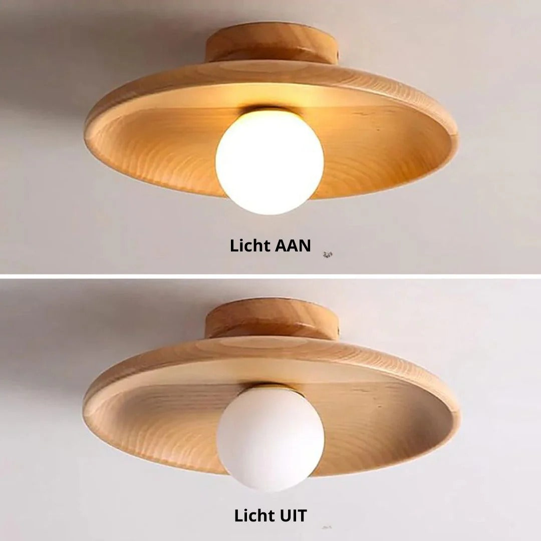 Wooden Globe Ceiling Light