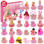 Rubber Duck Advent Calendar 2026 | 24 Day Christmas Countdown Toy Set for Kids - Holiday Themed Rubber Duckies Surprise Gift