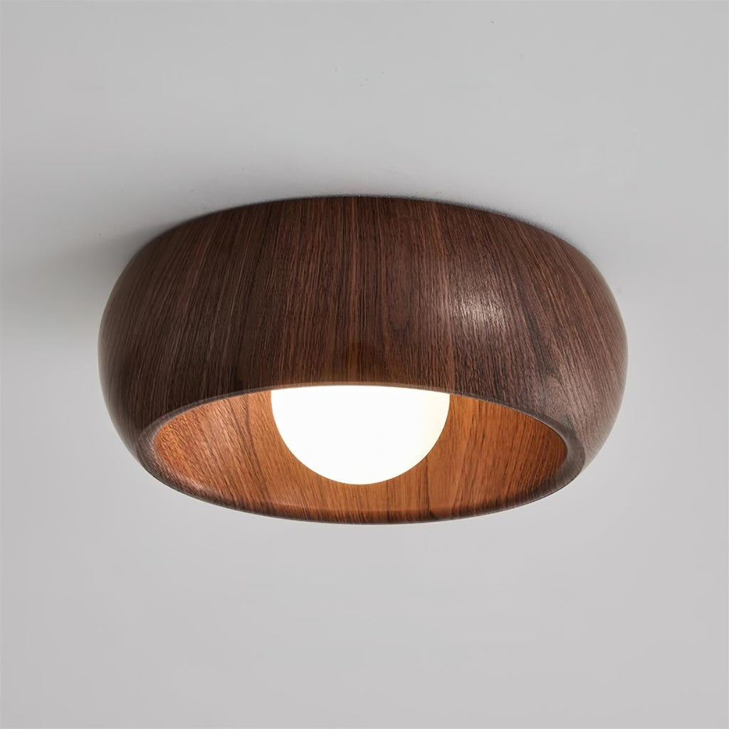 Minimalist Wooden Ceiling Light Modern Flush Mount Lamp