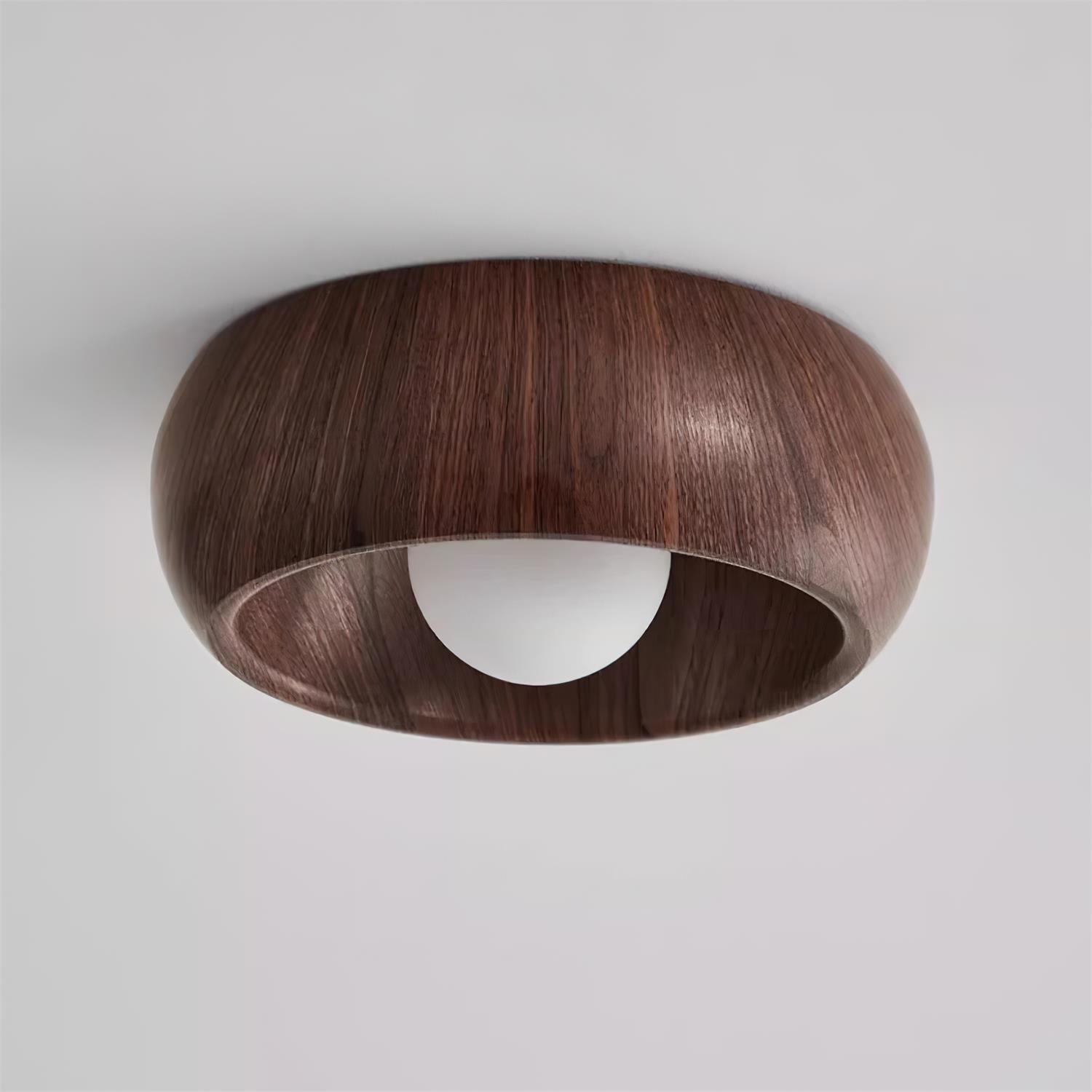 Minimalist Wooden Ceiling Light Modern Flush Mount Lamp