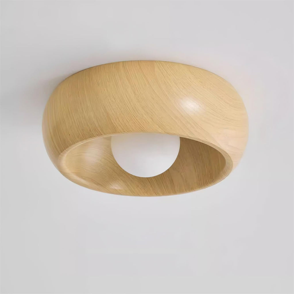 Minimalist Wooden Ceiling Light Modern Flush Mount Lamp