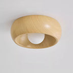 Minimalist Wooden Ceiling Light Modern Flush Mount Lamp
