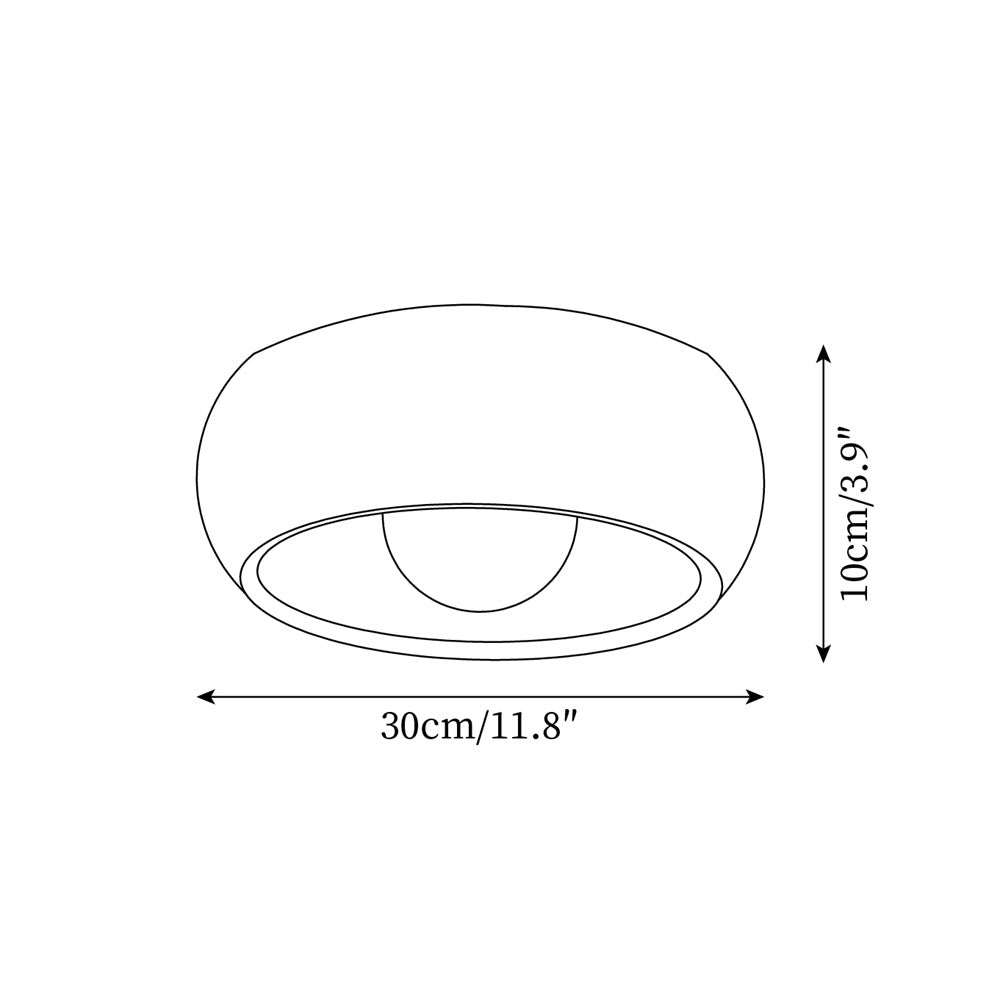 Minimalist Wooden Ceiling Light Modern Flush Mount Lamp