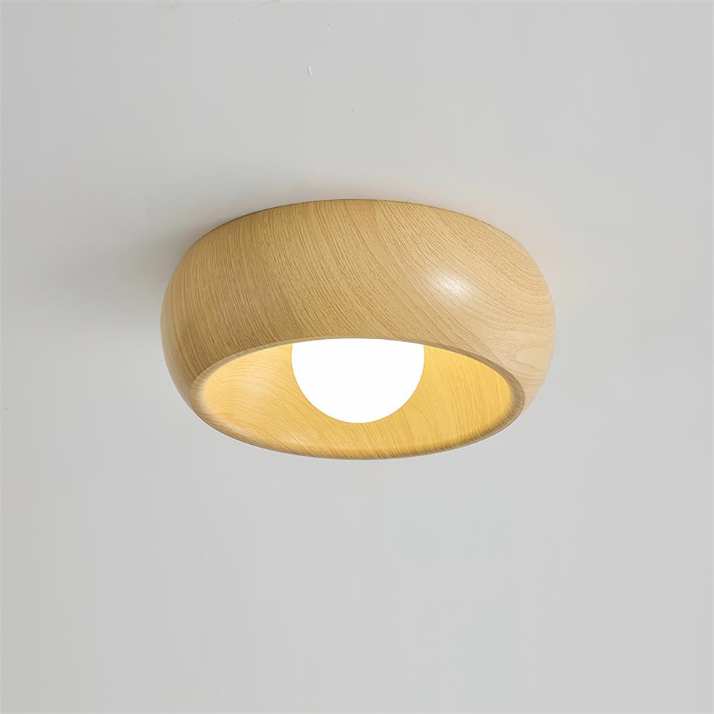 Minimalist Wooden Ceiling Light Modern Flush Mount Lamp