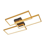 Modern Rectangle Ceiling Light Metal and Silica Gel | Dimmable LED Lighting for Living Room and Bedroom | 10-15㎡ Coverage