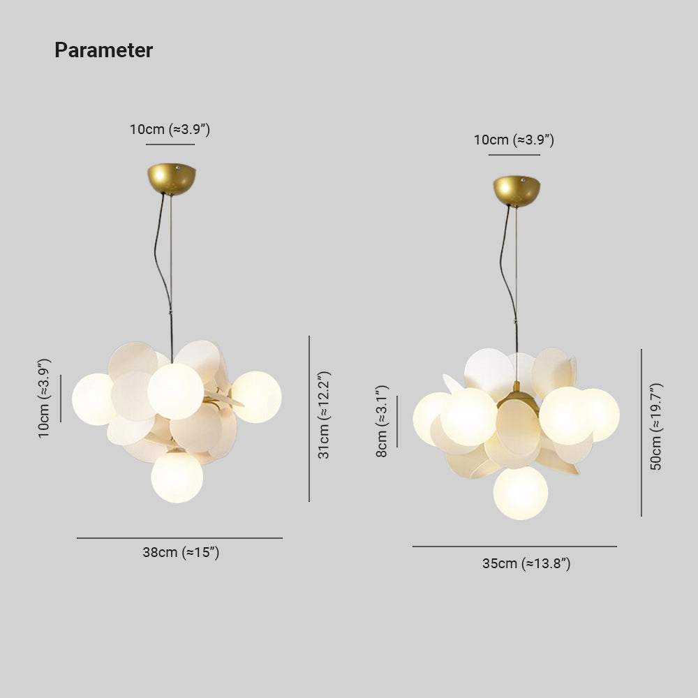 LED Ceiling Light Metal Glass and Acrylic Branch Design | Nature Inspired Style | Modern Botanical Interior Lighting