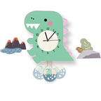 Animal Wall Clock Kids Educational Room Timepiece