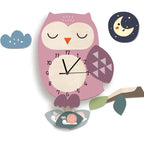 Animal Wall Clock Kids Educational Room Timepiece