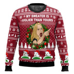 Unisex Funny Christmas Sweater – Screaming Cat Meme Graphic Holiday Pullover