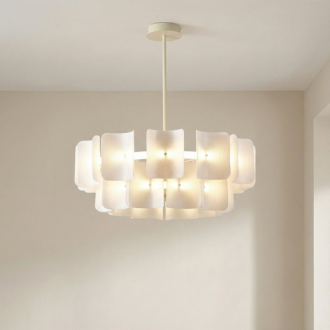 Glass Chandelier – Wabi Sabi Sculptural Layered Artistic Design