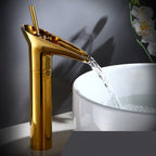 Single-Handle Retro Waterfall Faucet for Modern Washbasins