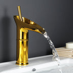 Single-Handle Retro Waterfall Faucet for Modern Washbasins