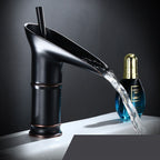 Single-Handle Retro Waterfall Faucet for Modern Washbasins