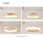 Ring Pendant Light Wood and Acrylic | Modern Minimalist Style | Uniform LED Illumination for Dining and Living Rooms